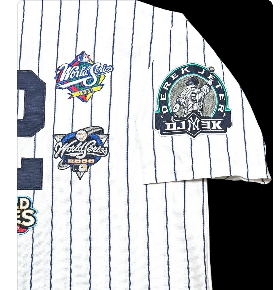 Derek Jeter New York Yankees 5 World Series Men’s Baseball Jersey
