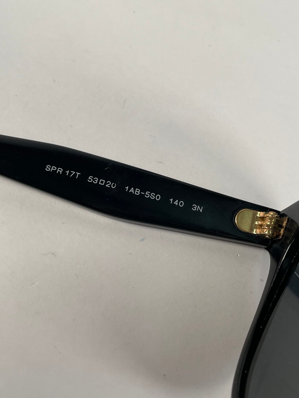 PRADA SPR17T 1AB-5S0 Black Sunglasses 53-20-140 Black Lenses