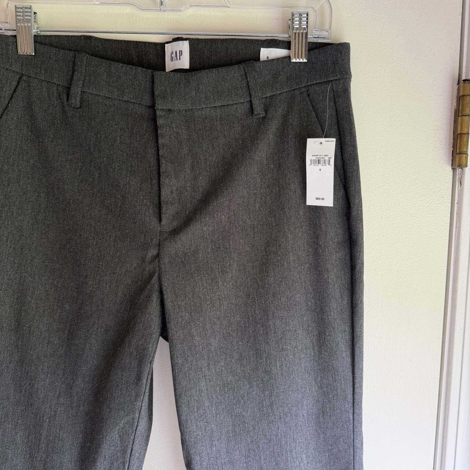 Gap Womens Charcoal Gray Heather Tailored Flare Dress Pants Size 6 NWT