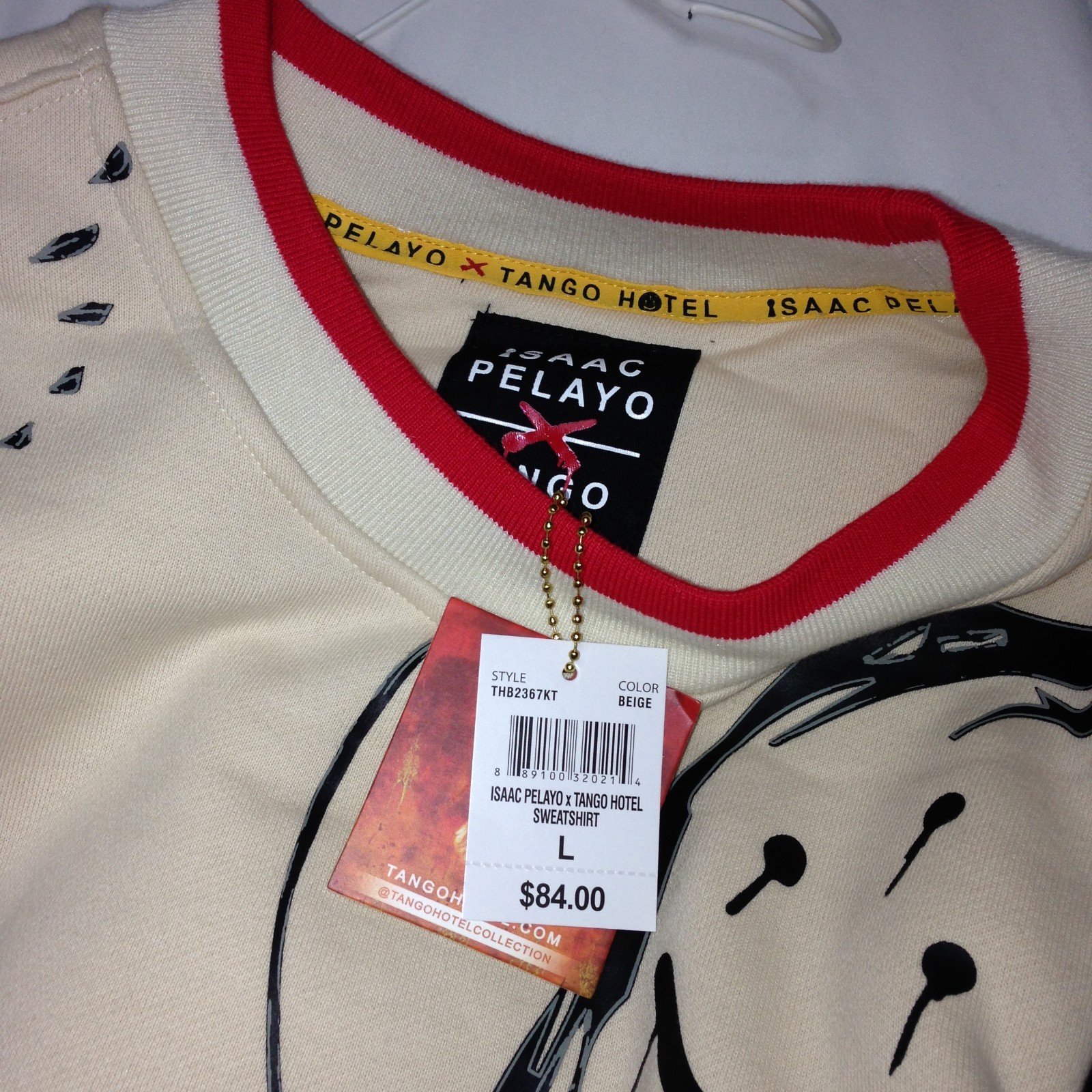 Tango Hotel Issac Pelayo NWT Art Design Pullover Sweatshirt