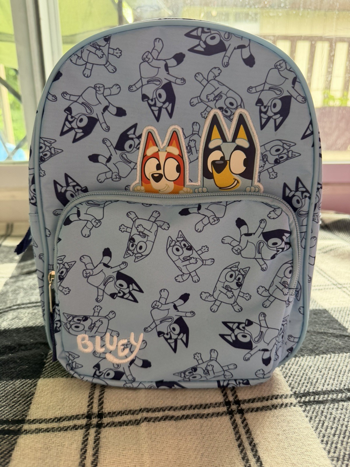 Toddler Bluey Backpack – Blue: Polyester, 3+ Years, Fictitious Character Pattern