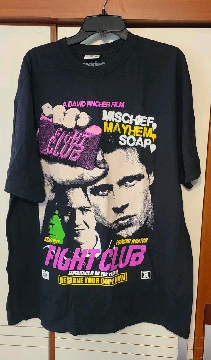 Fight Club Brad Pitt Rucking Fotten Movie Retro T-Shirt Shirt L Large