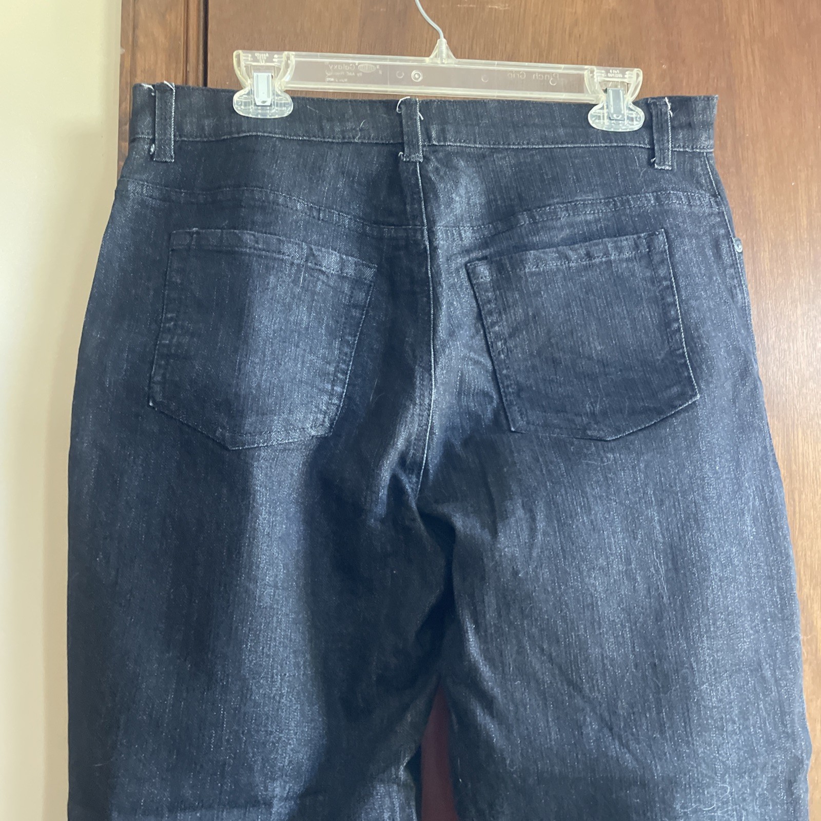 Gloria Vanderbilt AMANDA Black Jeans-Zipper/Button Closure-Size 14 MISSY AVERAGE