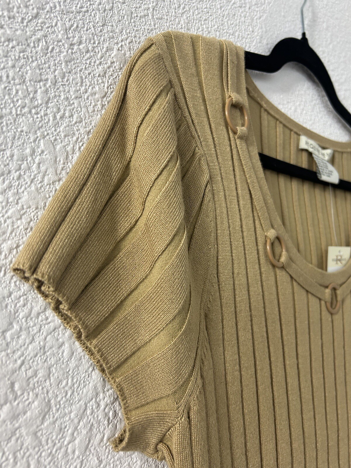 Woman’s Size XL Brown Short Sleeve Knit Top by Requirements