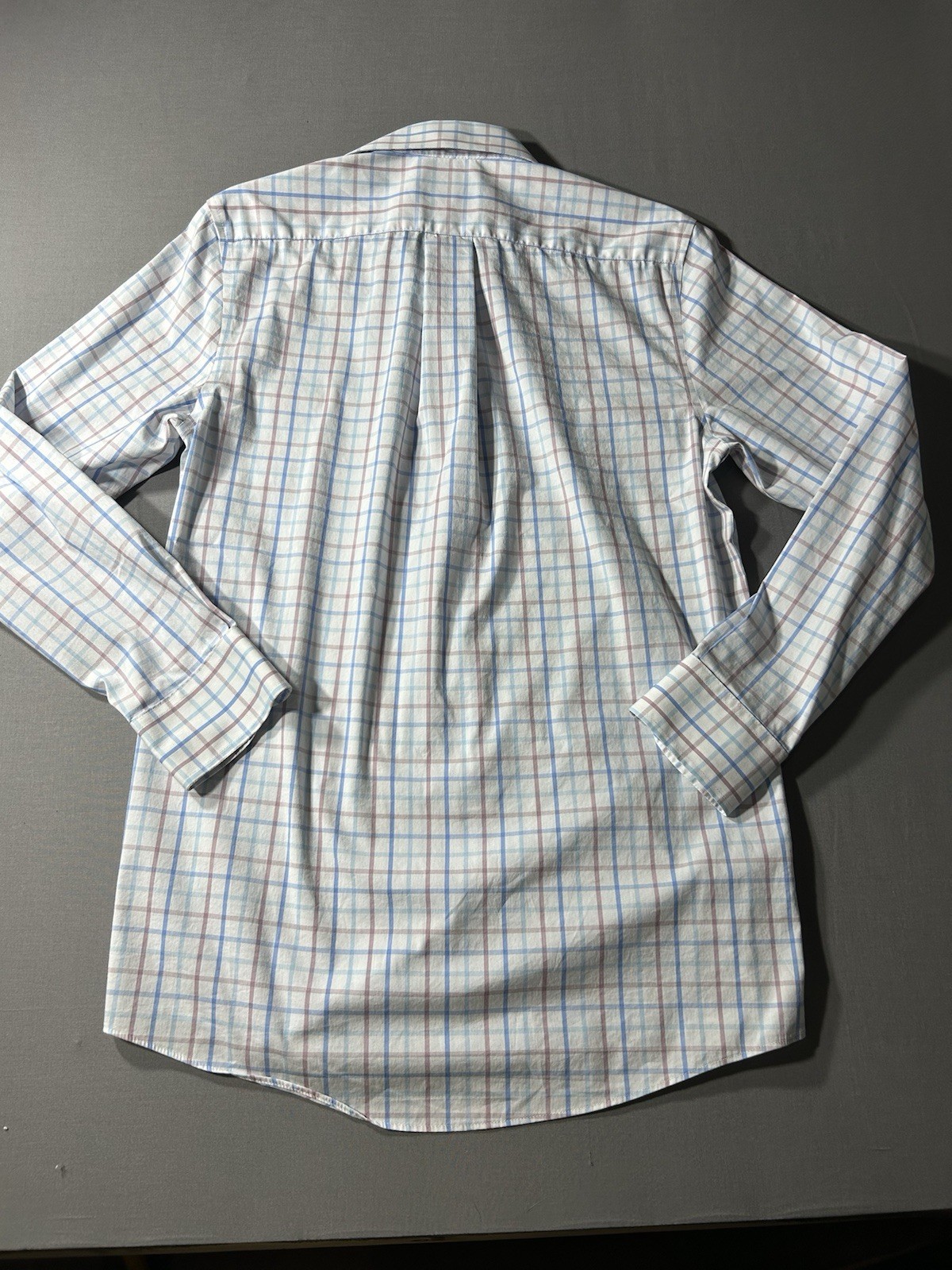 Stafford Tailored Culture Regular Fit Plaid Dress Shirt Size S