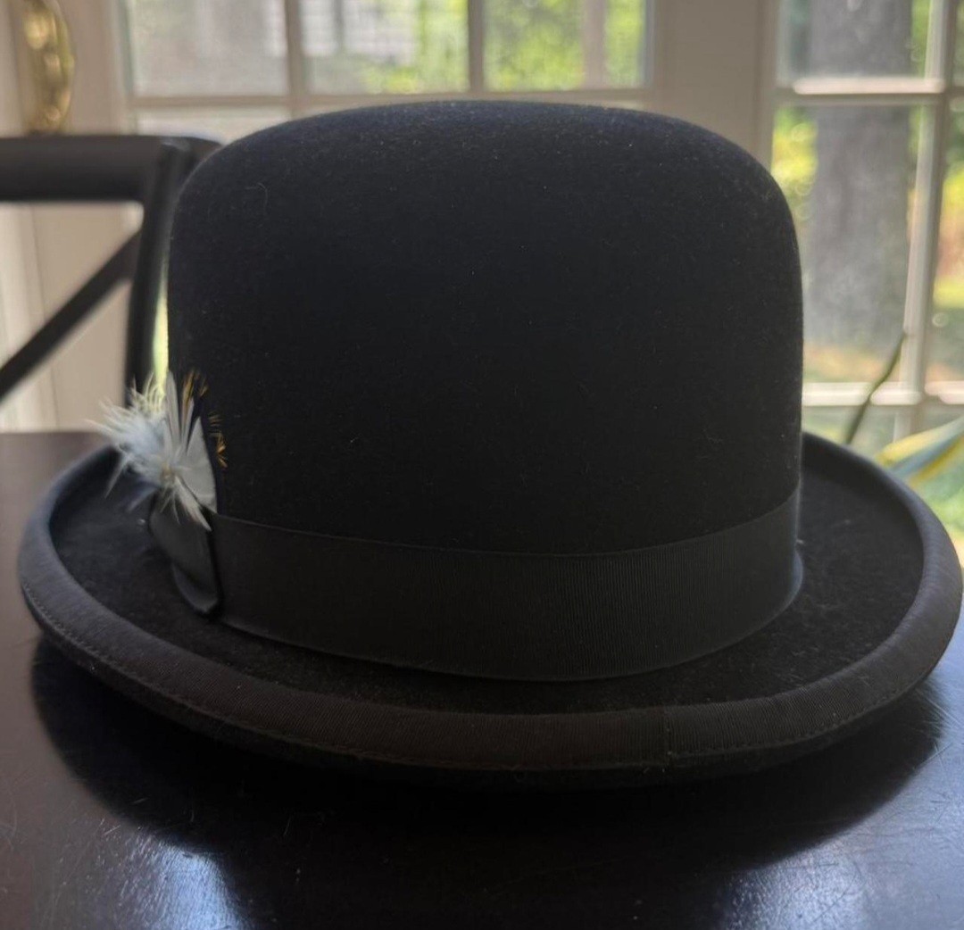 Vintage 1990s Hats in The belfry bowler Hat 6x beaver Fur Felt
