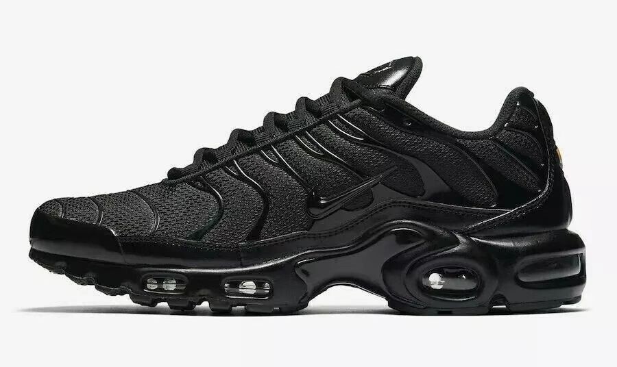 New Nike Air Max Plus TN Men’s All black Cool air cushion shoes Black