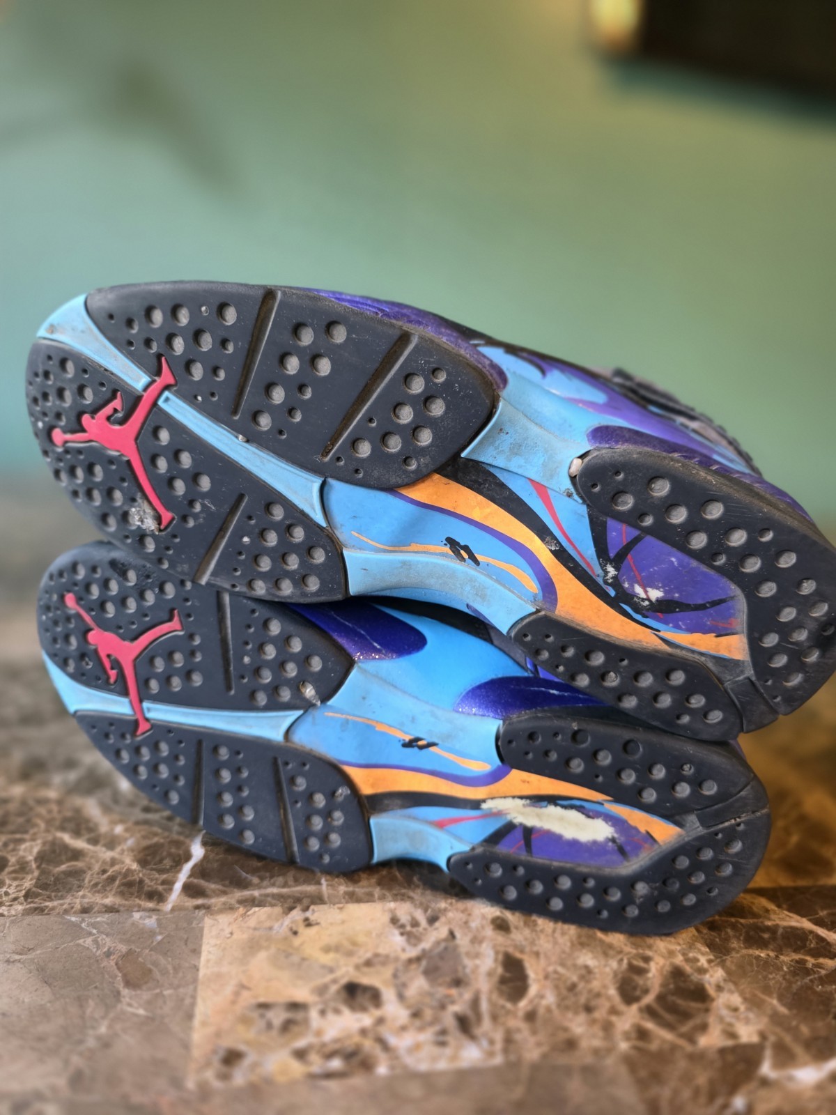 Size 12- Jordan 8 Retro Aqua 2015 Pre-owned