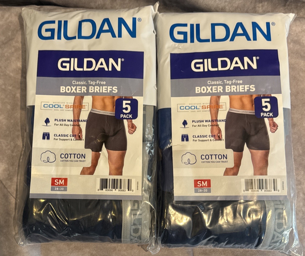 2-5 Packs Gildan Mens Boxer Briefs Multi Colored NEW Size S