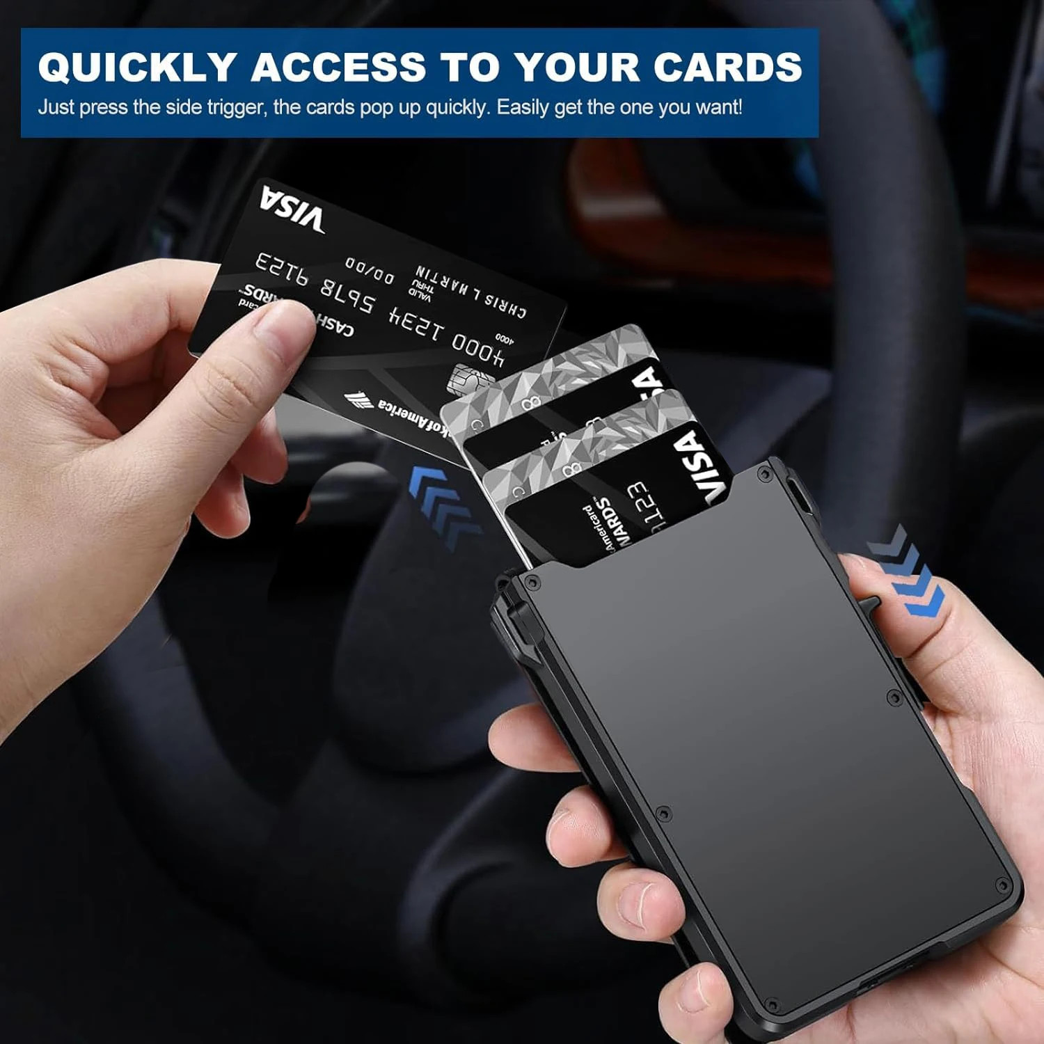 Wallet Credit Card Rfid Blocking Mens Leather Slim Cards Money Holder Pocket