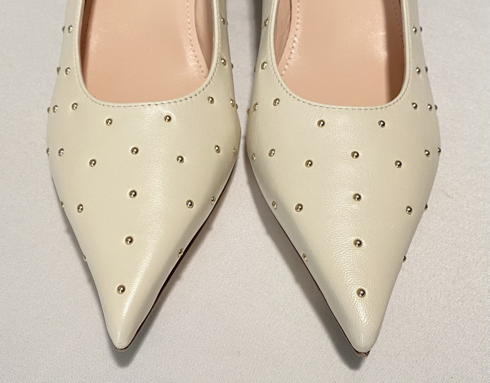 NWOB AGL 30mm Lenor Pumps Stud Embellished Women Kitten Heel EU37/US7 MSRP $495