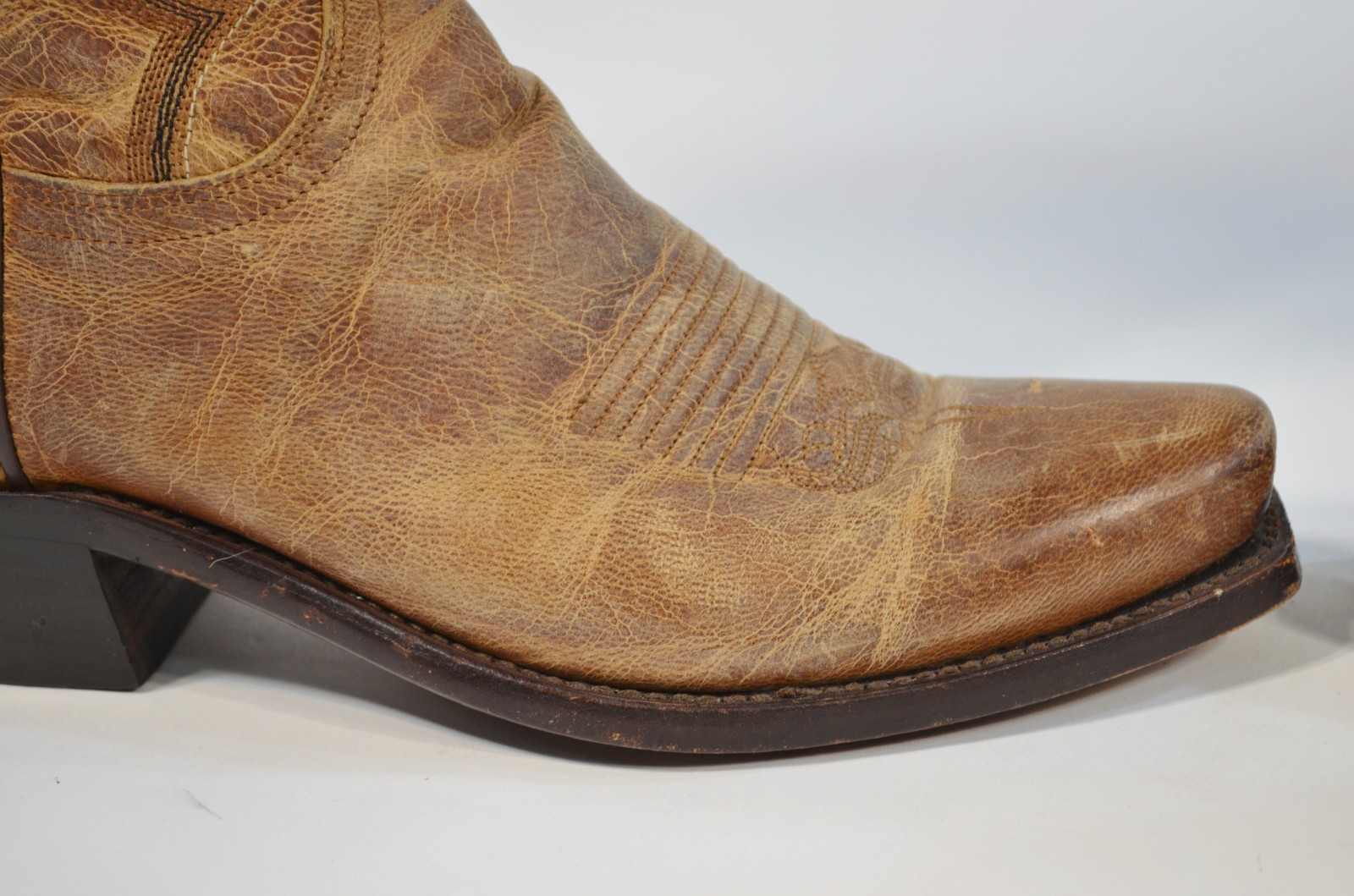 Lucchese Cassidy M4999 Women Western Boots Mad Dog Leather Snip Toe 8.5 B