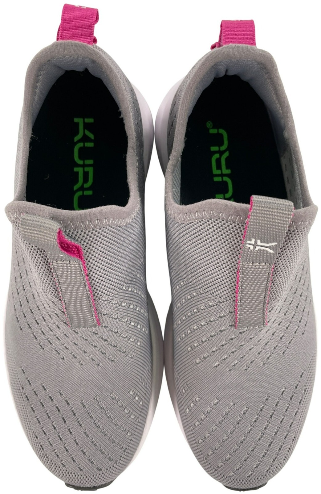 Kuru Atom Slip-On Sneakers Gray Pink Lightweight Breathable Women’s Size 6.5 NEW