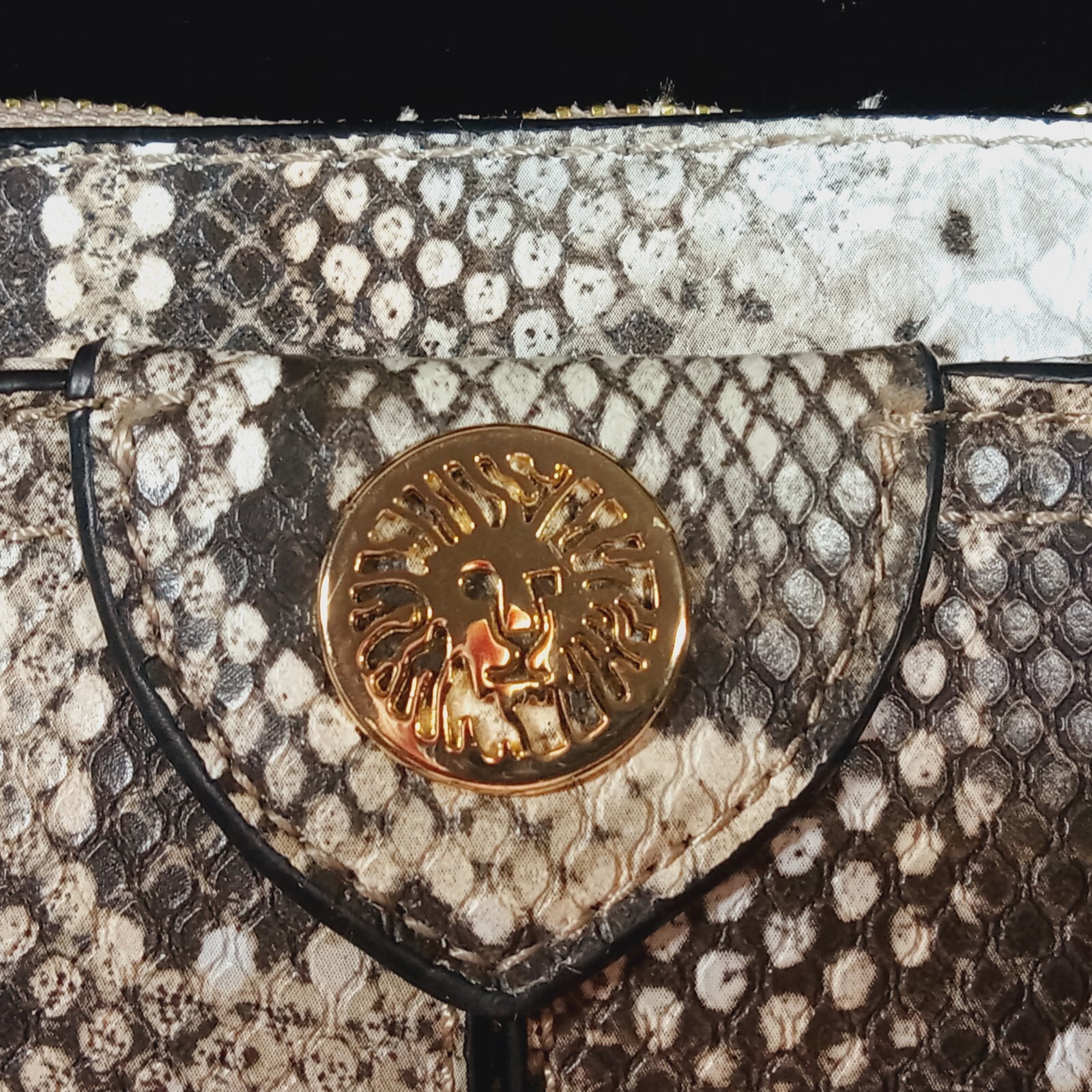 ☆Anne Klein☆ Snake Print Lined Crossbody Handbag 10 X 7 X 3