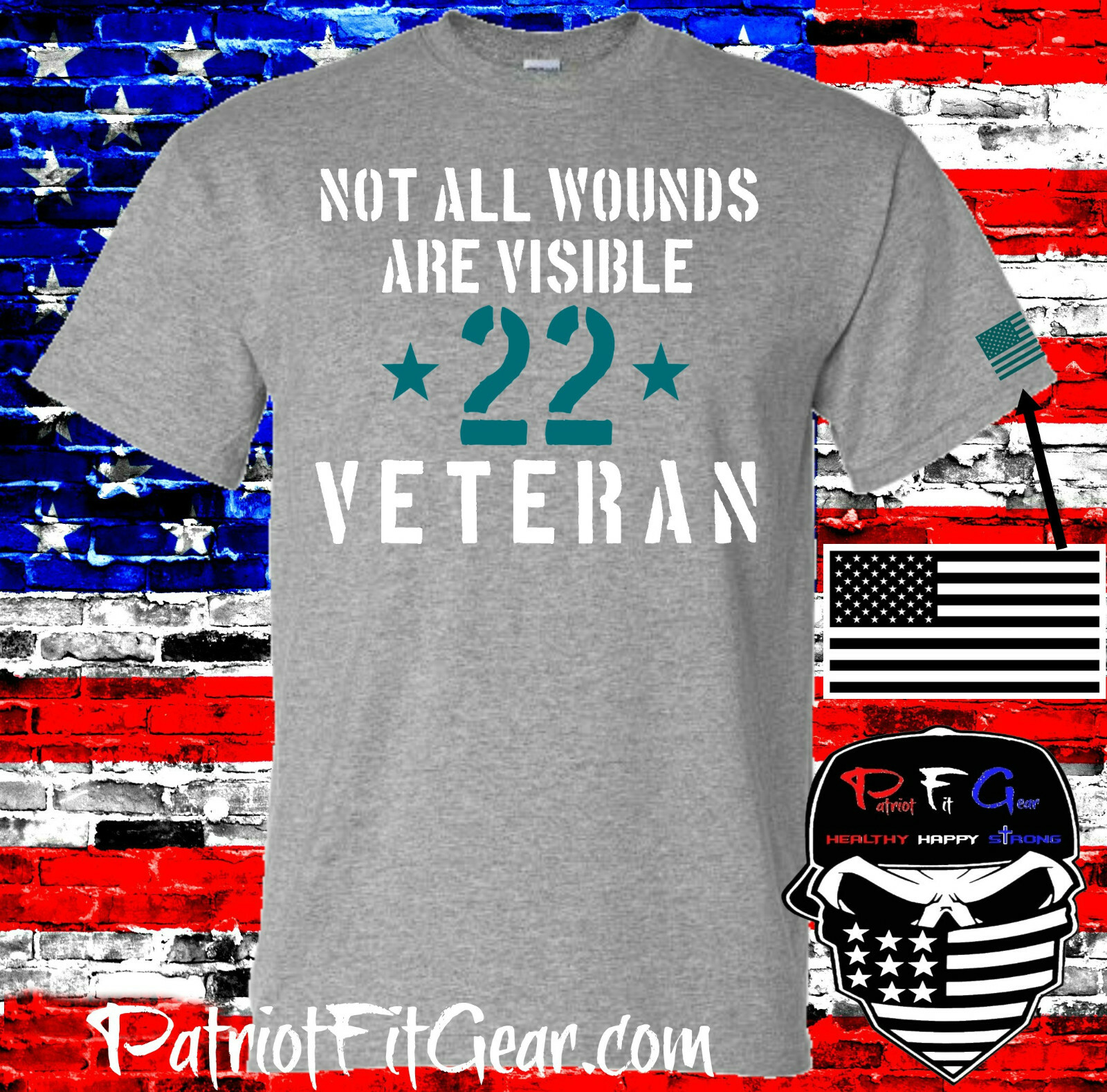 t shirt,Veteran 22,Not All Wounds Are Visible,PTSD Awareness,Support Our Troops