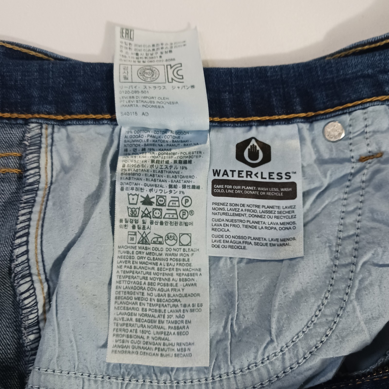 Levi’s Boyfriend Men’s Blue Cotton Blend Denim Jeans Size W30 L27 Fits (32×27)