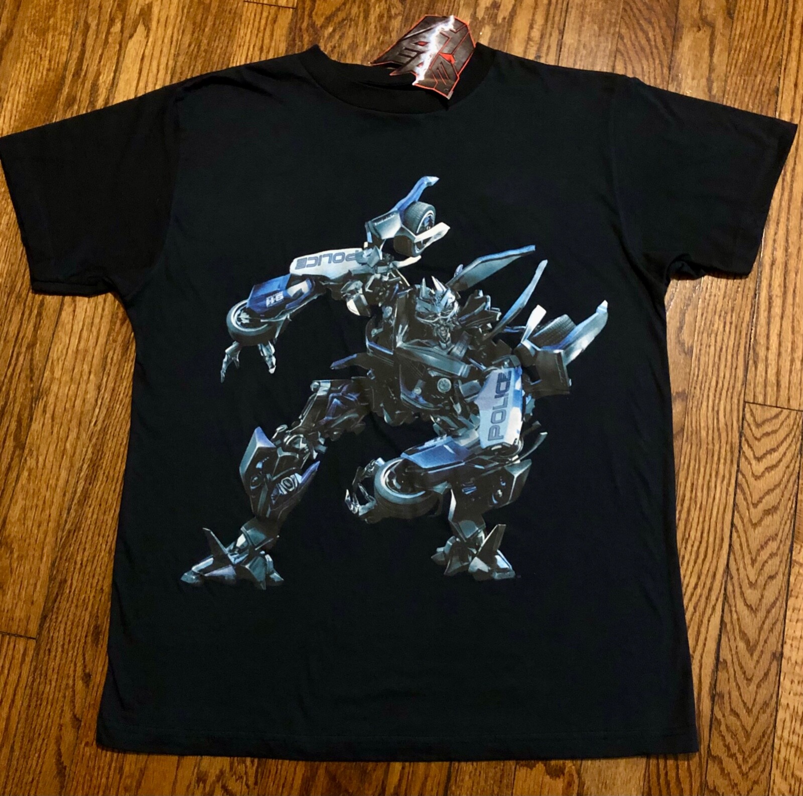 2007 vintage transformers movie y2k90 t-shirt comic evil police cop rap hiphop L