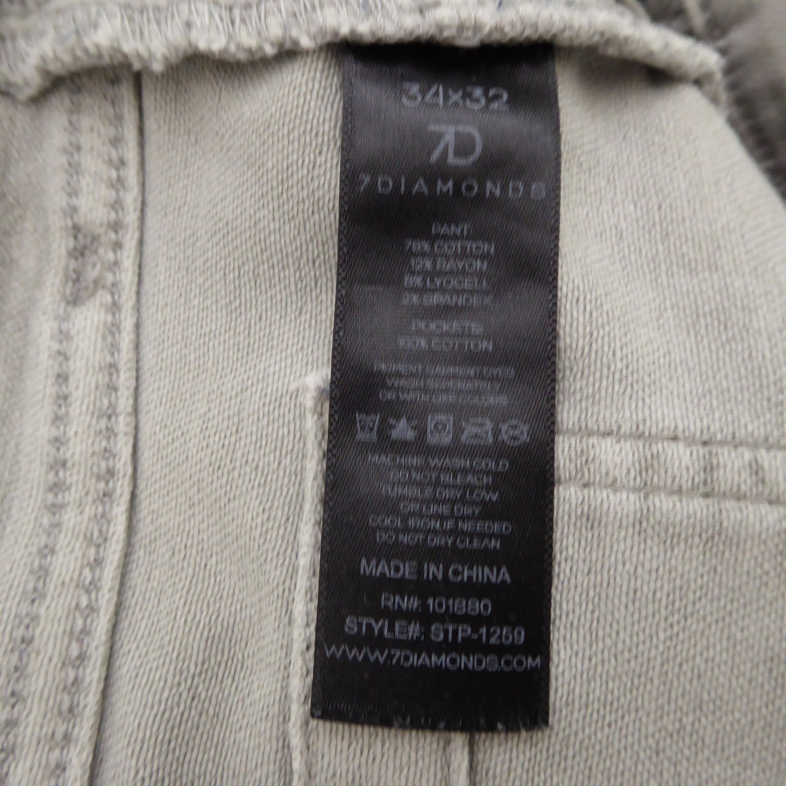 7 Diamonds STP-1259 Mens Generation 5 Pocket Jeans Pants Gray Size 34×29 HEMMED