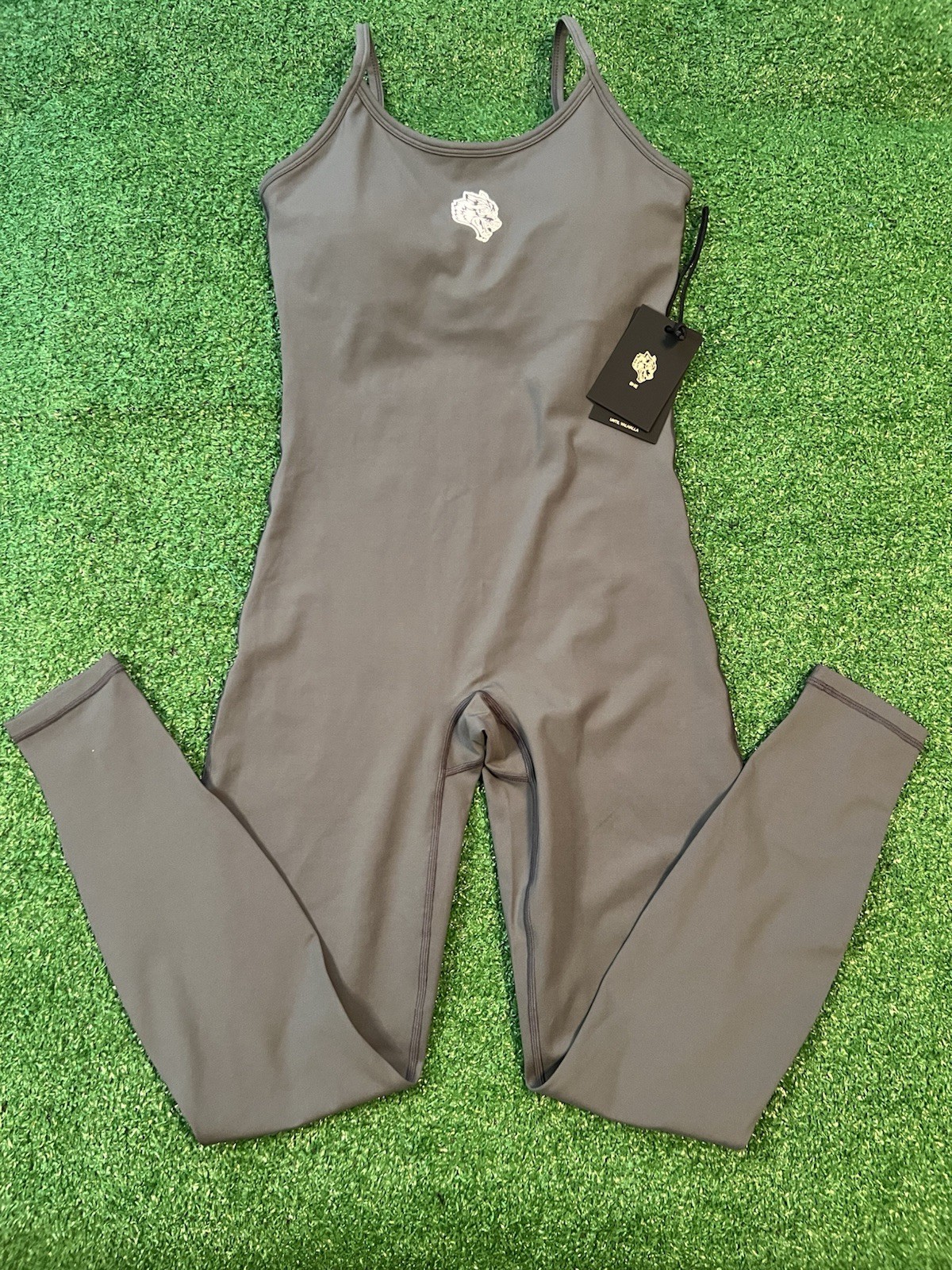 Darc Sport SHE Wolf Head Energy Bella Jumpsuit Women’s Small Wolf Gray Stretch