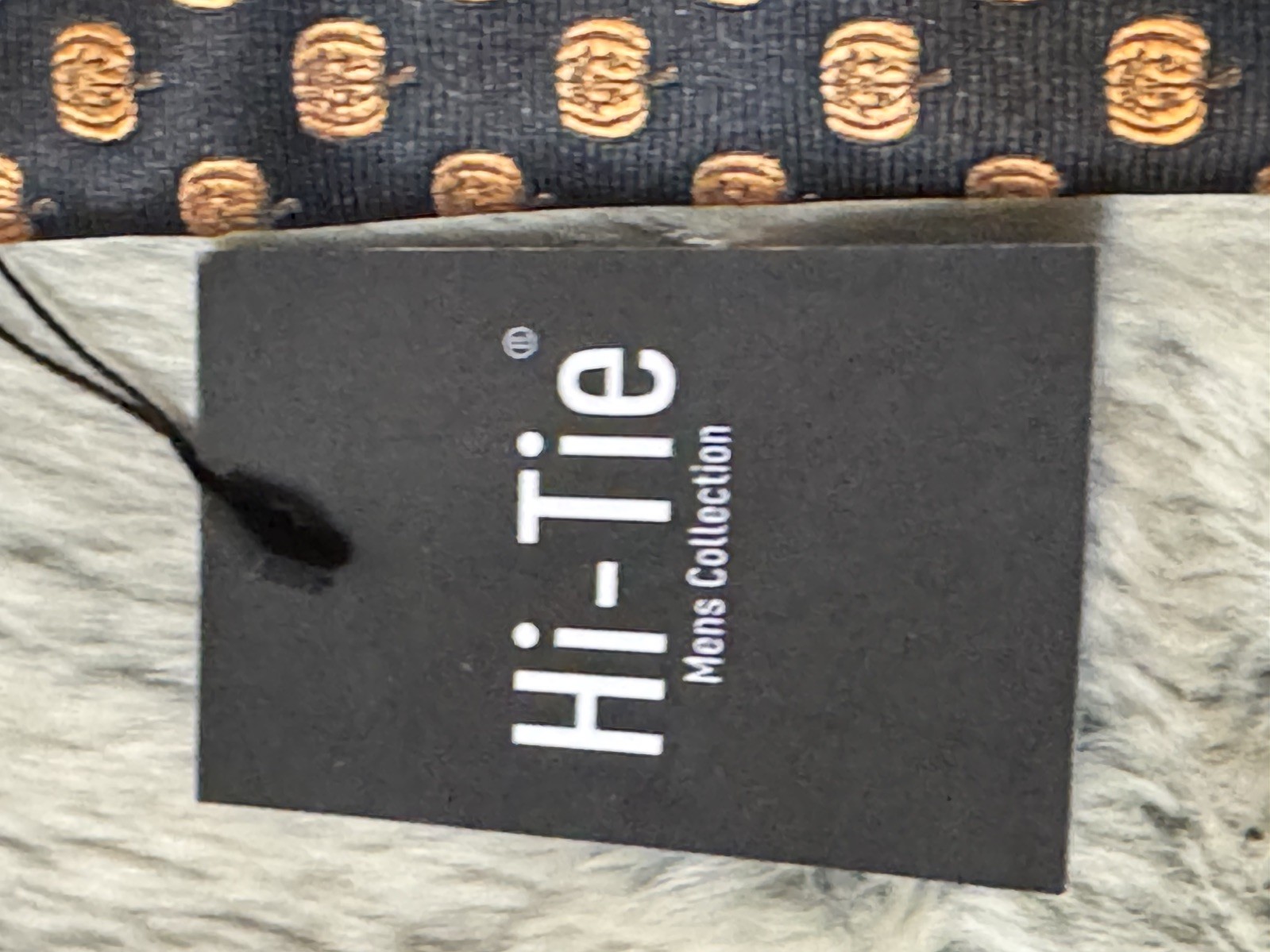 Hi-Tie Silk Tie Handkerchief Set Pumpkin Theme Tag New