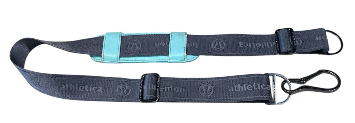Lululemon Replacement Crossbody Strap Adjustable Detachable 1.5″ Gray/Turquoise