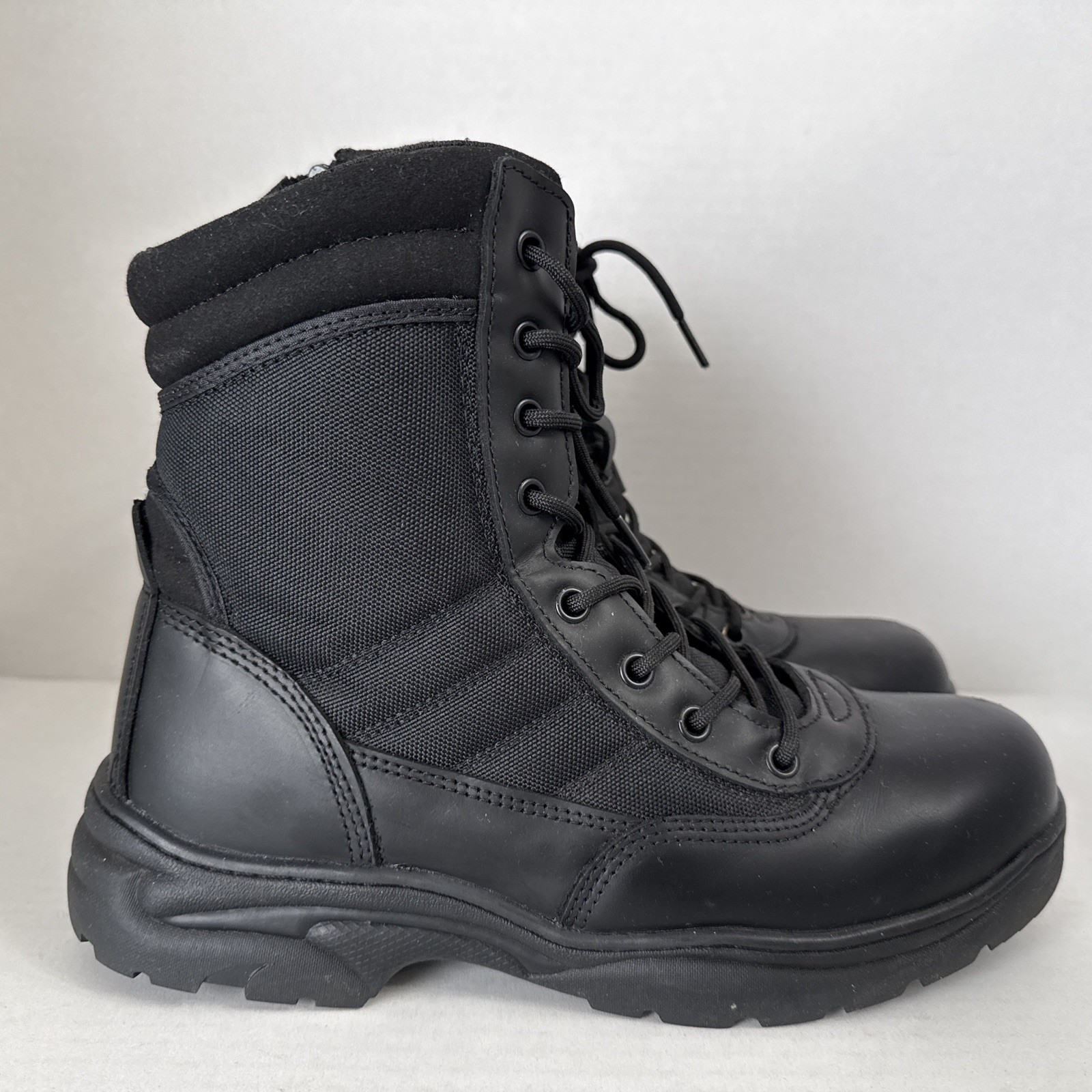 Nortiv 8 Trooper Men’s Military Tactical Lace Up Boots Size 10 Solid Black Work