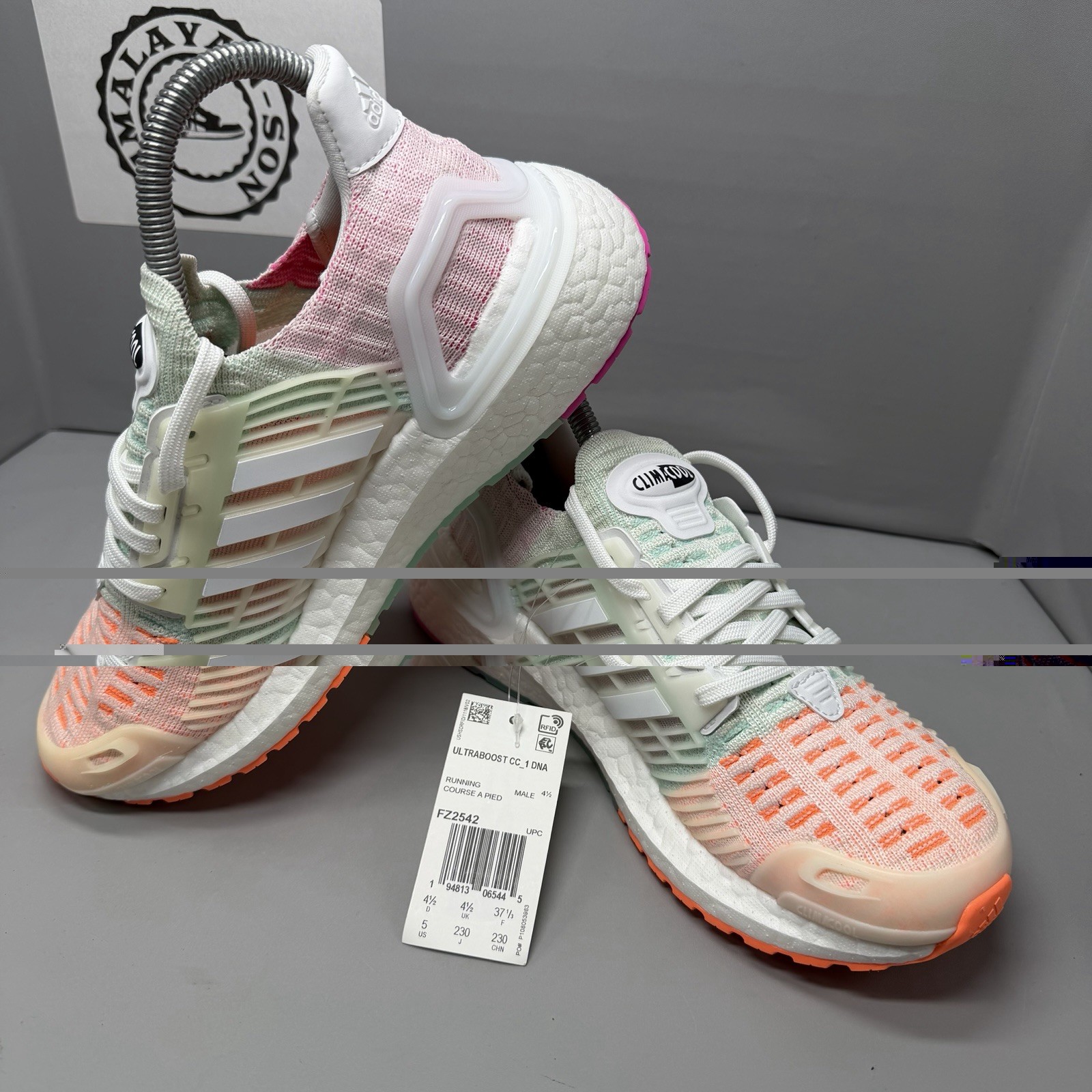 Adidas UltraBoost DNA CC_1 White Screaming Orange FZ2542 Men Size 5 Women Sz 6