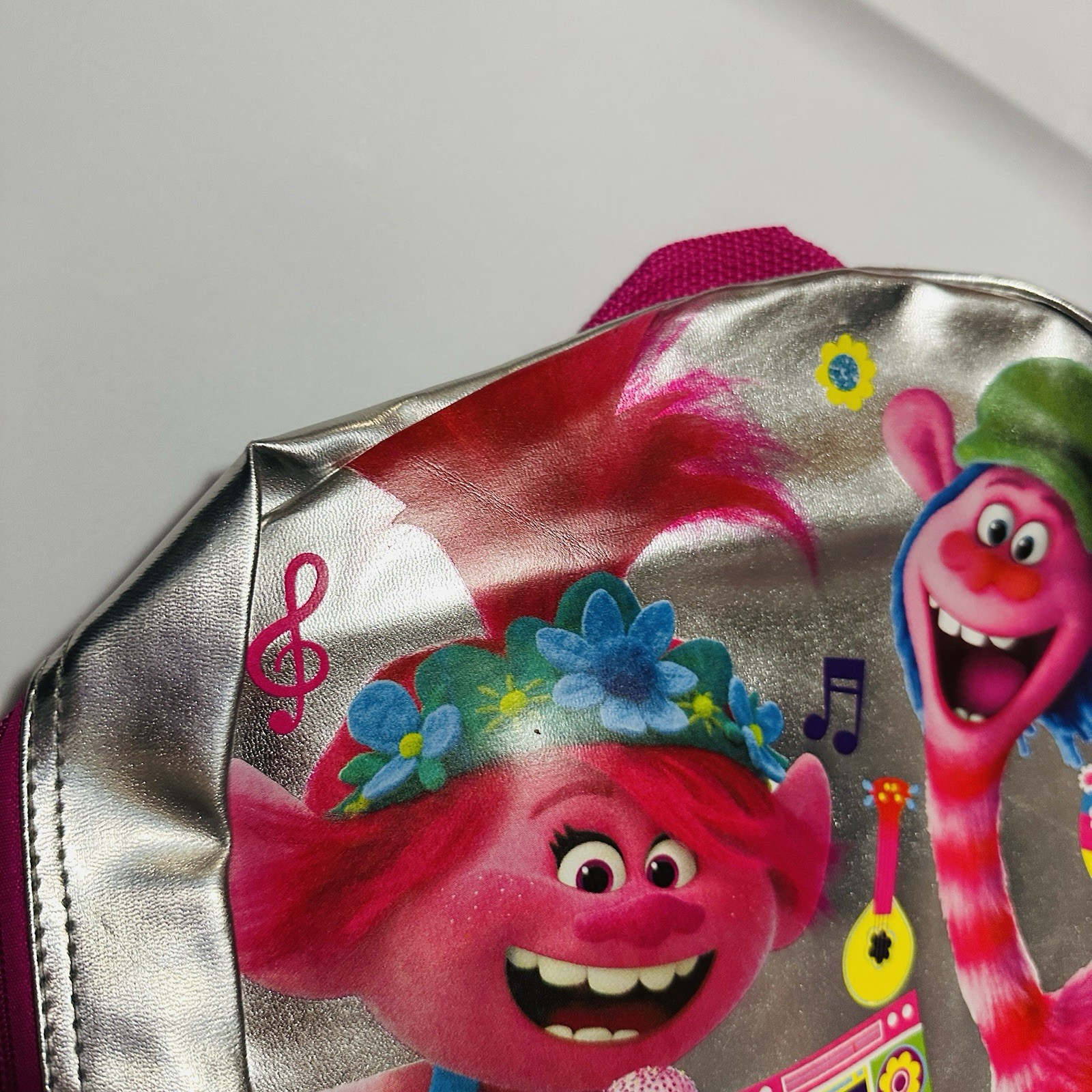Trolls World Tour 16″ Backpack -Padded Straps, Water Bottle Pocket- DreamWorks