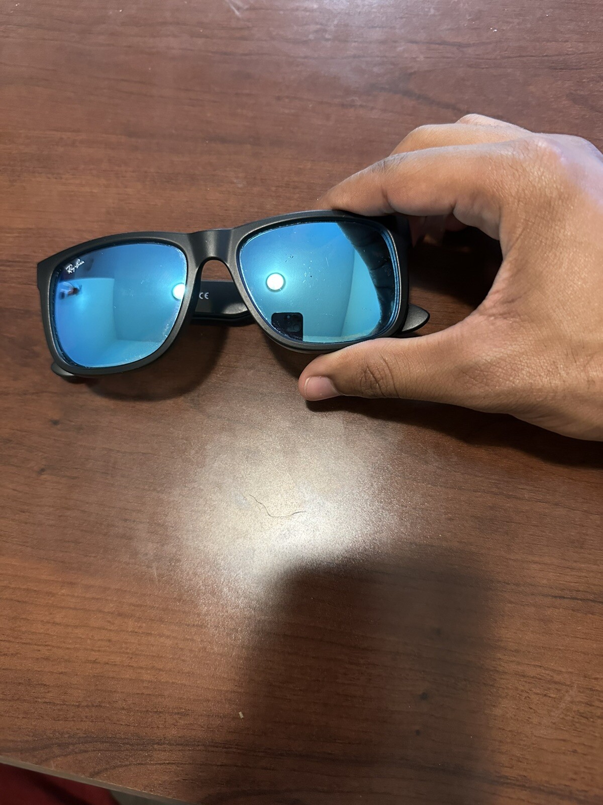 Ray-Ban RB4165 622/55 54-16 Justin Color Mix Sunglasses – Black/Blue Mirror