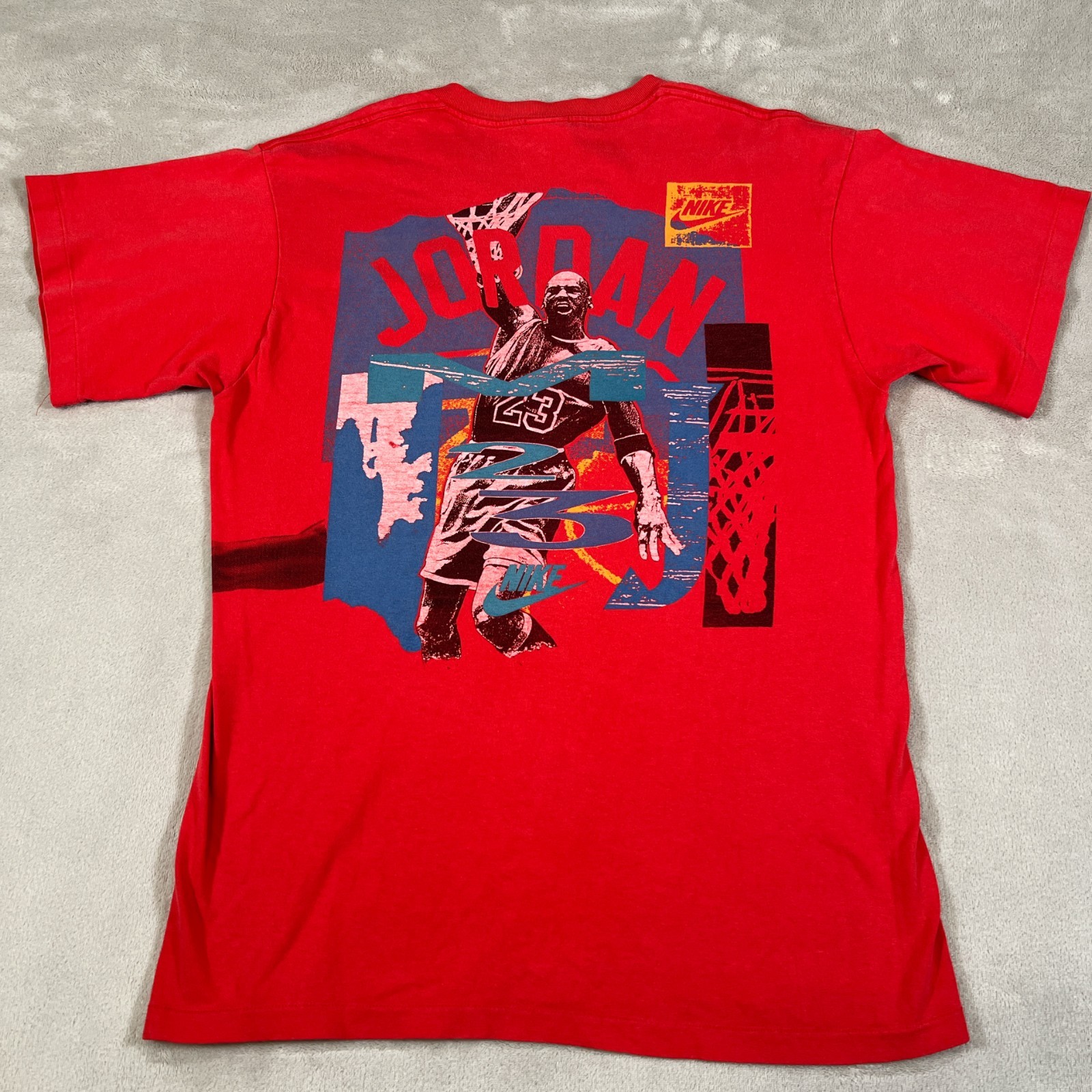 Vintage 90s Nike Michael Jordan T-Shirt Men’s Large Single Stitch Wraparound Tee