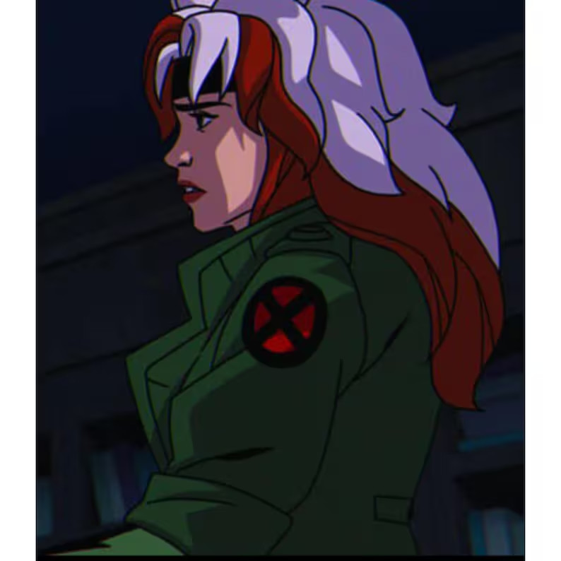 X-Women 97 Rogue Style Green Leather Cropped Jacket Cosplay for Women