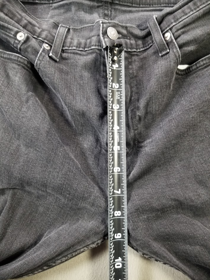 Levis 512 Jeans Men 36×29 Black Slim Tapered Fade Stretch Denim Dark Stonewash