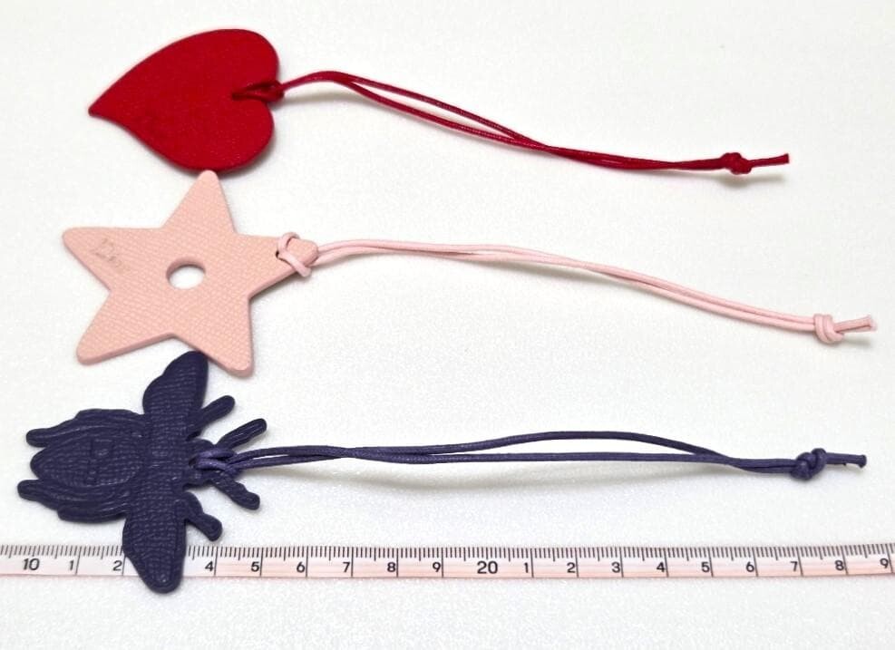 Christian Dior Novelty Bag Charm Set Heart Star Bee Boxed Auth