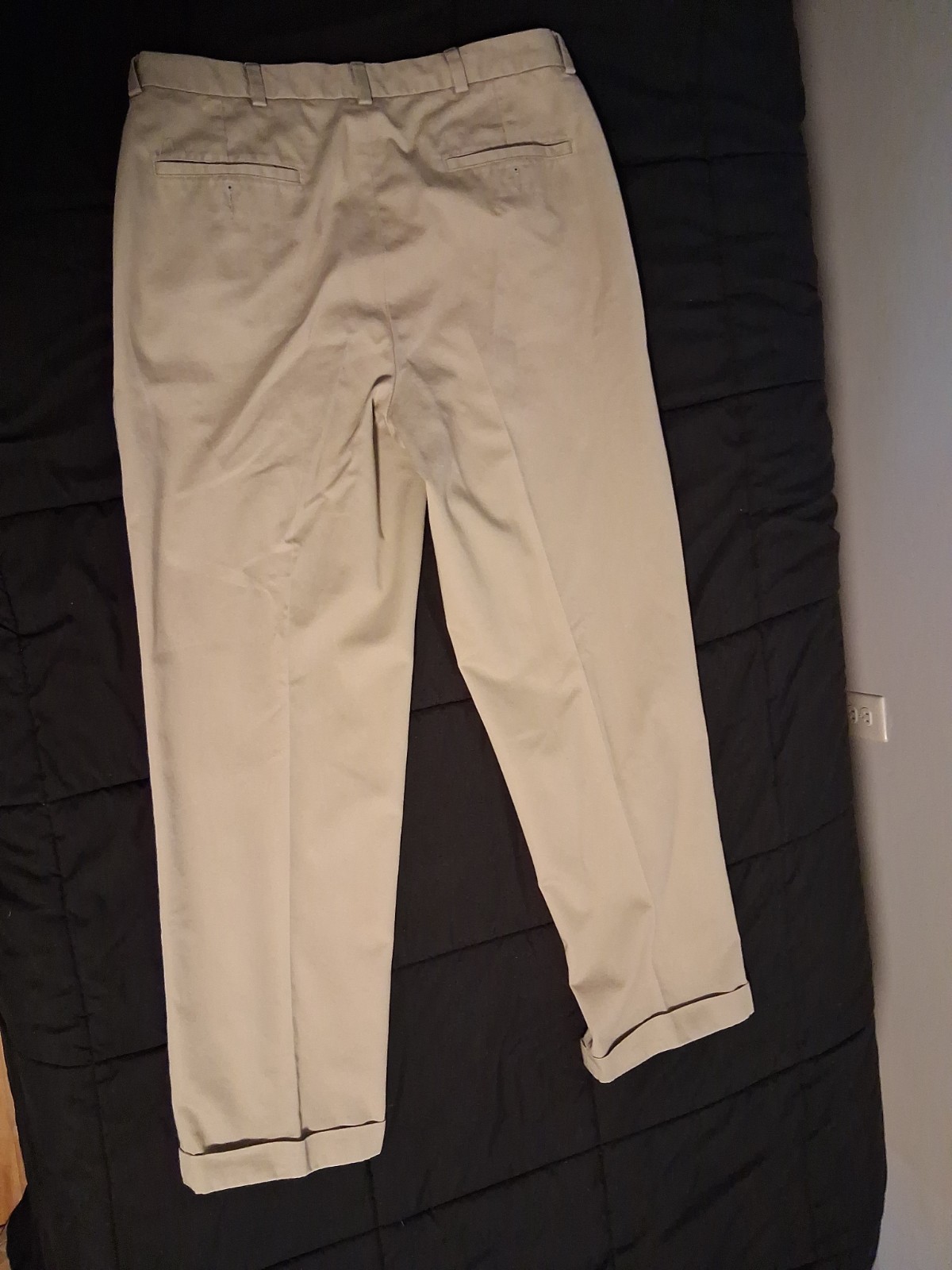 Brooks Brothers Elliot Advantage Chino Men Pleated Cotton Khaki Pants W35 L32
