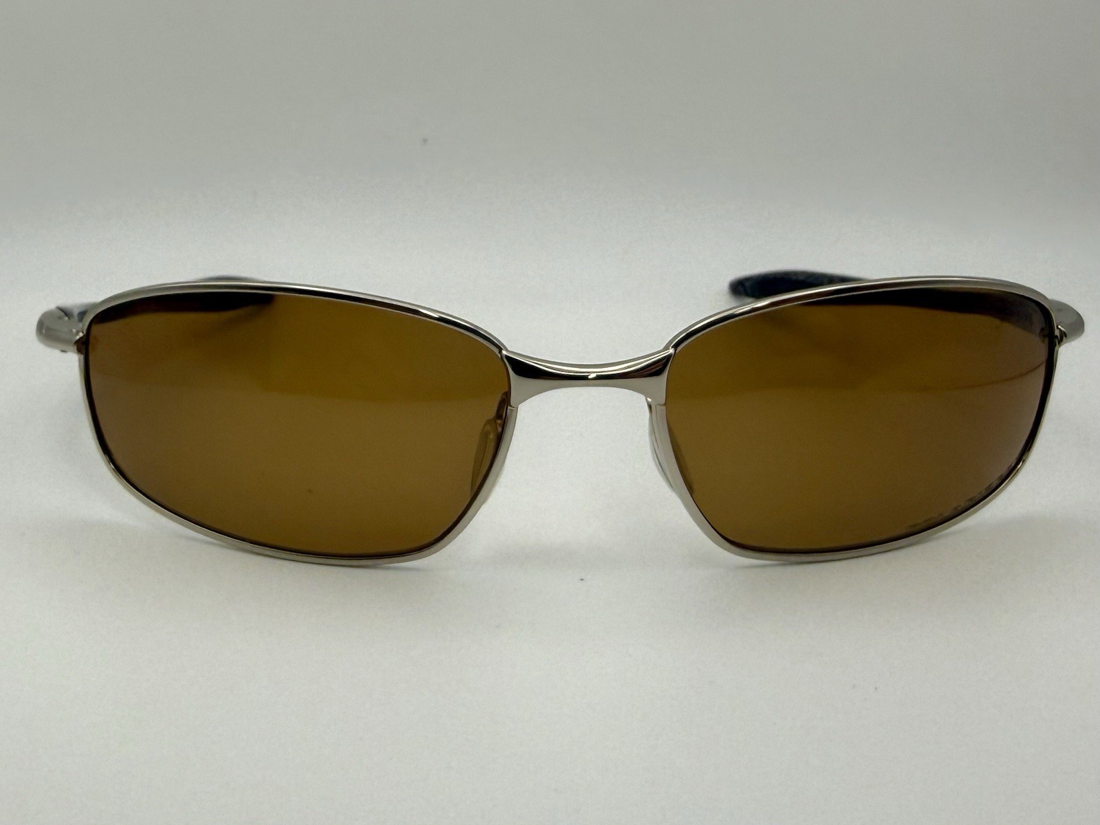 Rare Oakley Square Wire Chrome Bronze Polarized Custom Built w/ Box USA
