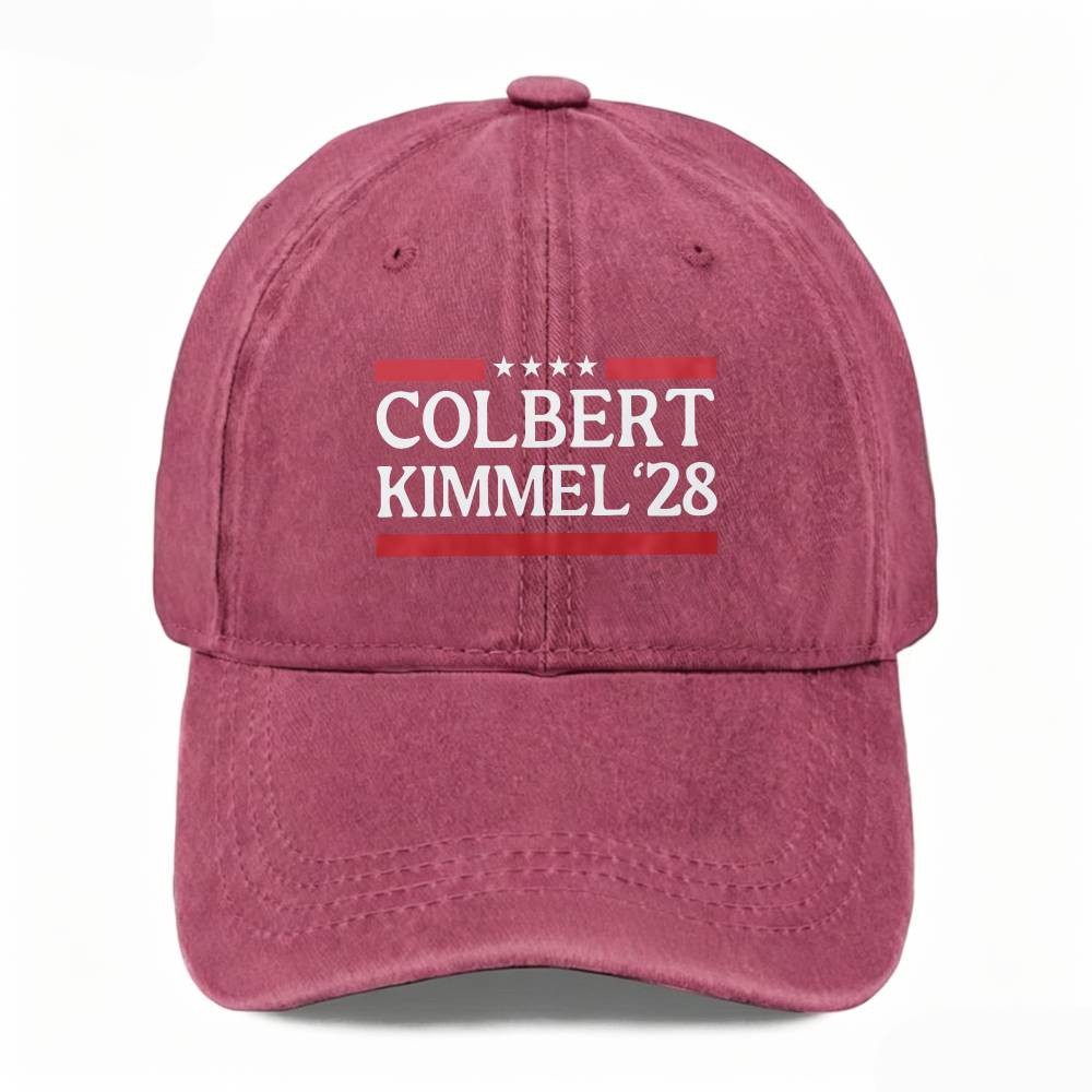 Colbert Kimmel ’28 Late Night Comedy Hat Talk Show Fans Unisex Washed Baseball