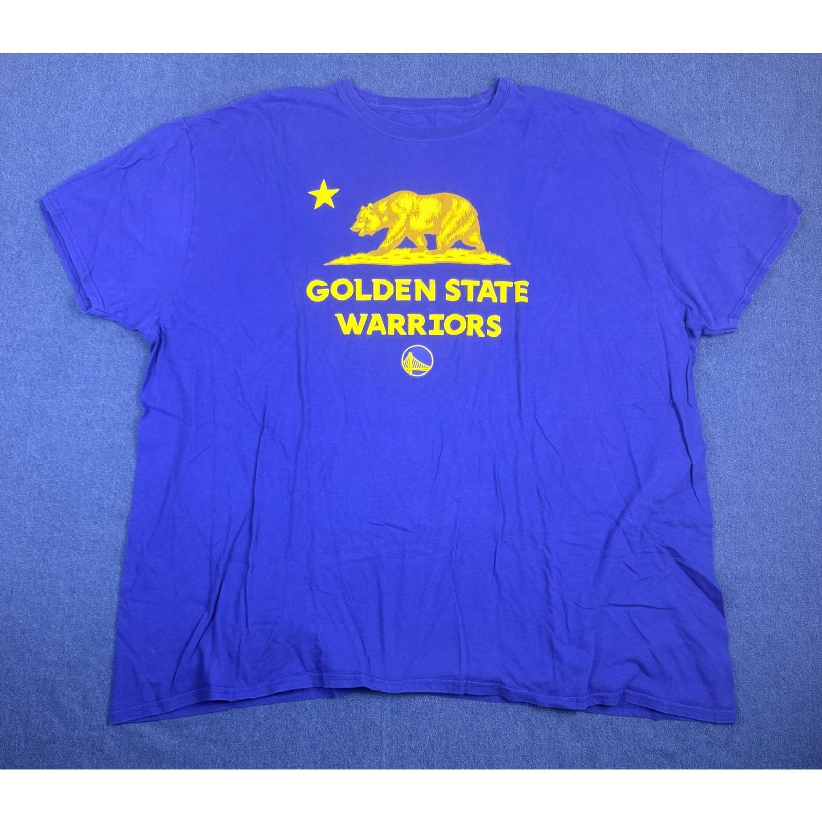 Golden State Warriors Fanatics California Bear T Shirt Mens 4XL Blue NBA