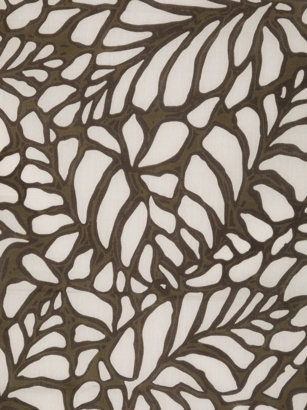BRUNELLO CUCINELLI WOMEN’S LEAF-PATTERNED SCARF IN MILITARY GREEN MSRP $495