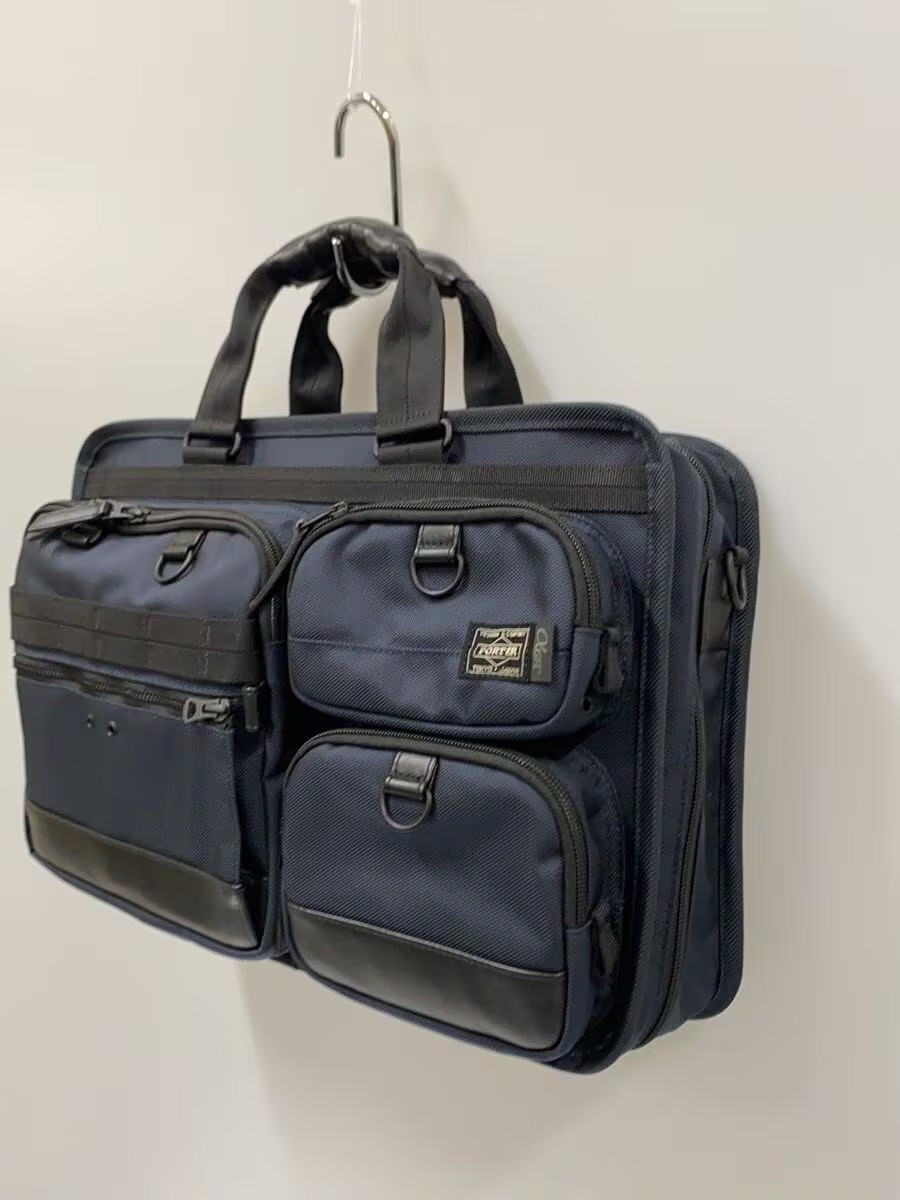 PORTER GEL GRIP 2WAY BRIEFCASE NVY Solid 381 17036