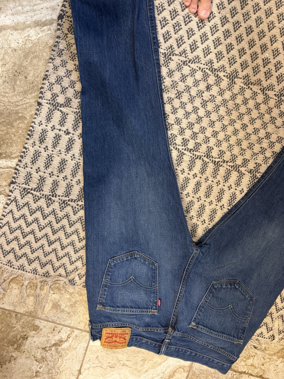 Levi’s Men’s 501 Original Fit Straight Leg Button Fly Jeans 34×32