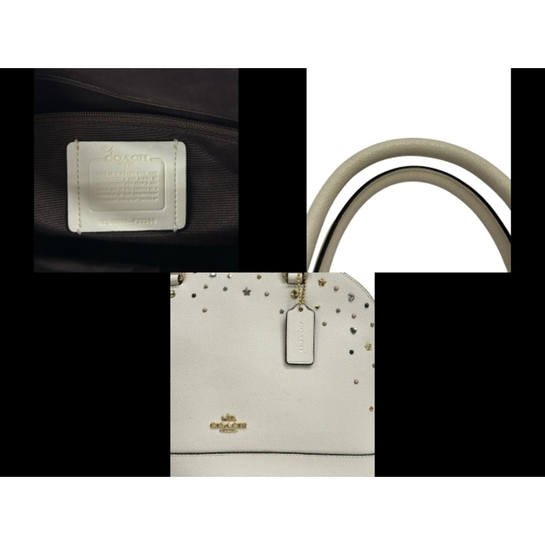 COACH Handbag F22300 Ivory Leather 5a