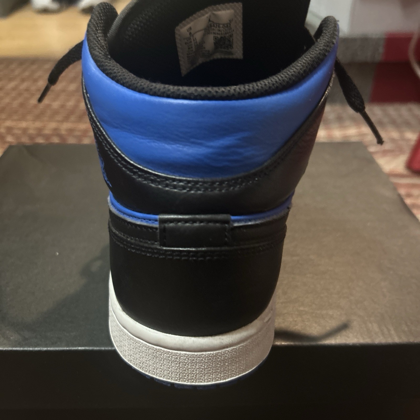 Jordan Air Jordan 1 Mid Black Royal Blue Mid Top Leather Men’s DQ8426-042