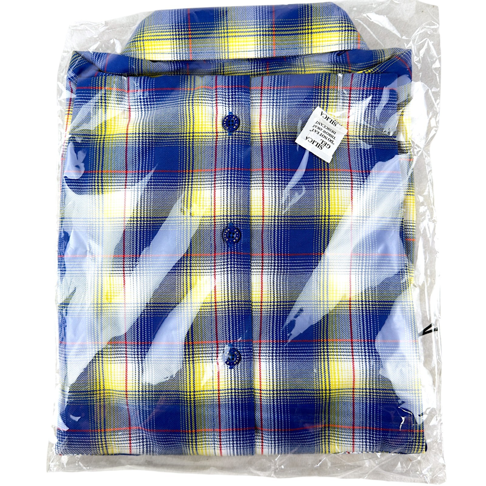 DIXXON Flannel “WD-40” Men’s Size XL Collab Plaid Blue Yellow Button Shirt