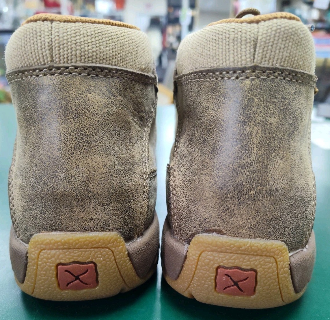 Twisted X WXC0002 TWX Khaki Brown Eco Leather Fabric Lace-Up Women’s 7.5 M
