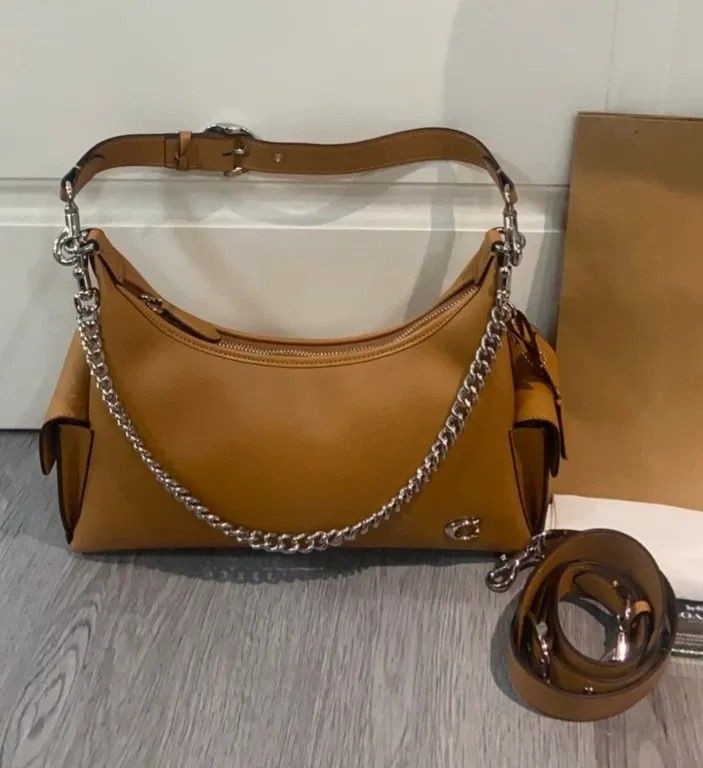COACH Couch CAM20 Pocket Juliet Bag 30 Shoulder Bag Honey Brown