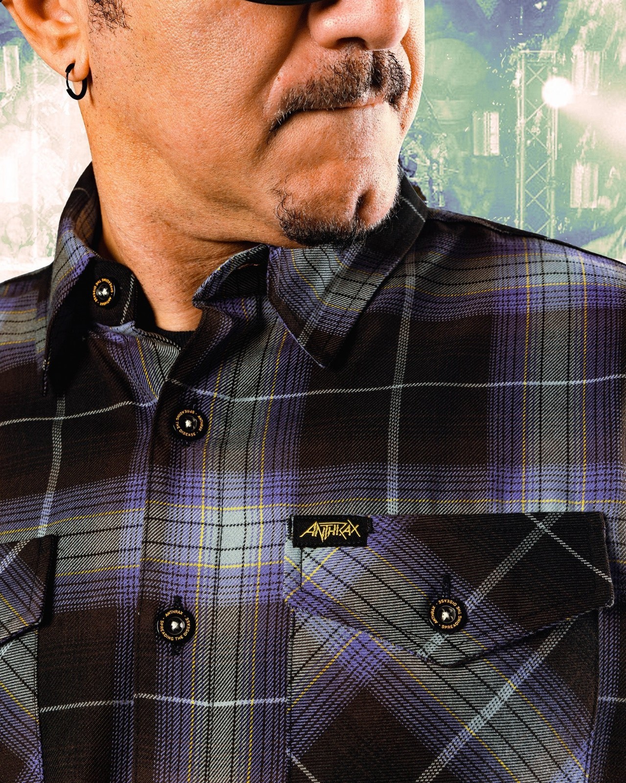 Dixxon Flannel x Anthrax Spreading the Disease Men’s XL Plaid Button Shirt