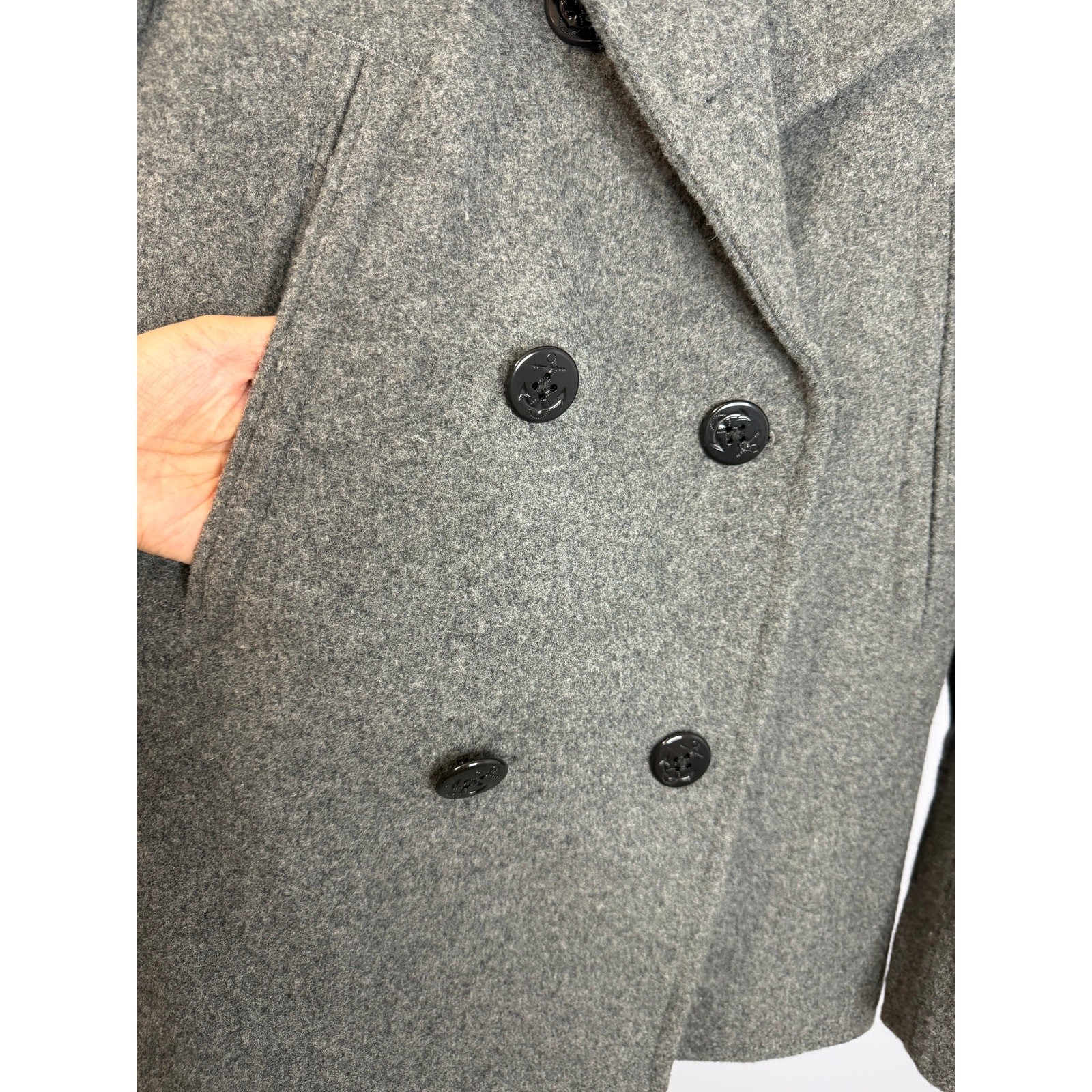 J Crew Dock Peacoat Jacket PrimaLoft Grey Men’s S New Classic Preppy