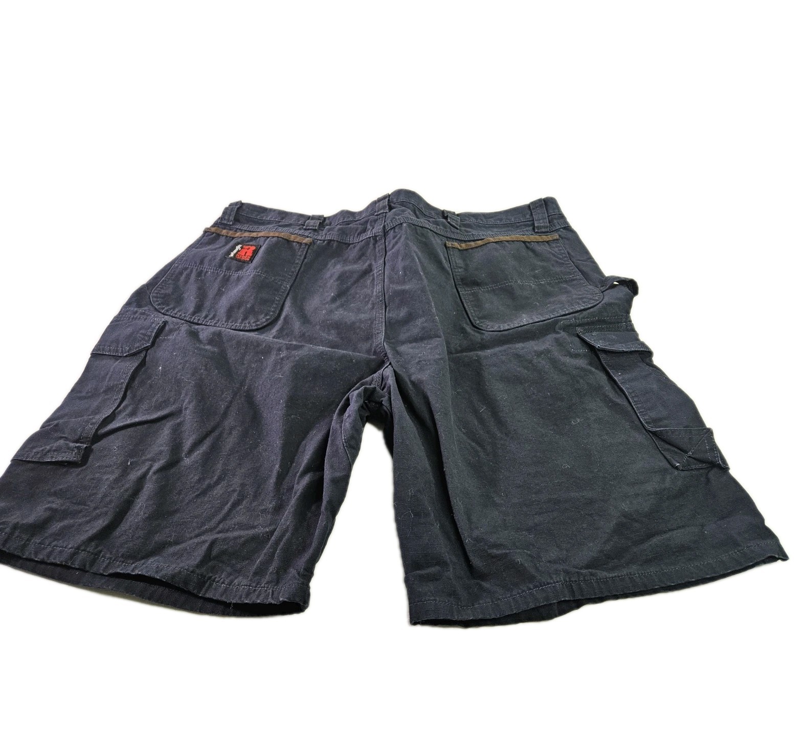 Wrangler Riggs Workwear Carpenter Short Men 44×10.5″ Blue Hammer Loop Canvas
