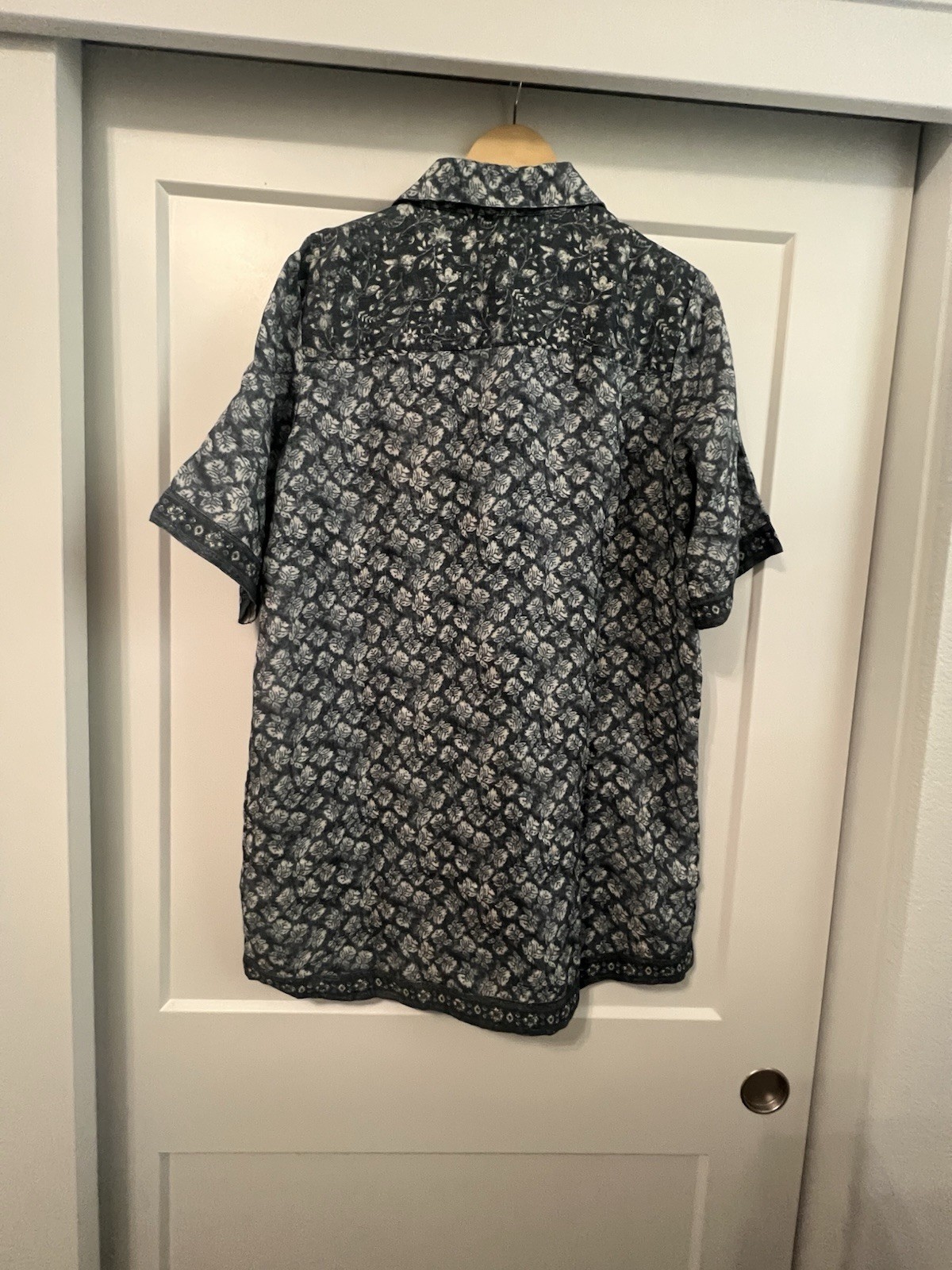 Faherty Catalina Linen Paradise Point Dress Medium Oceanview Blossom Blue Floral