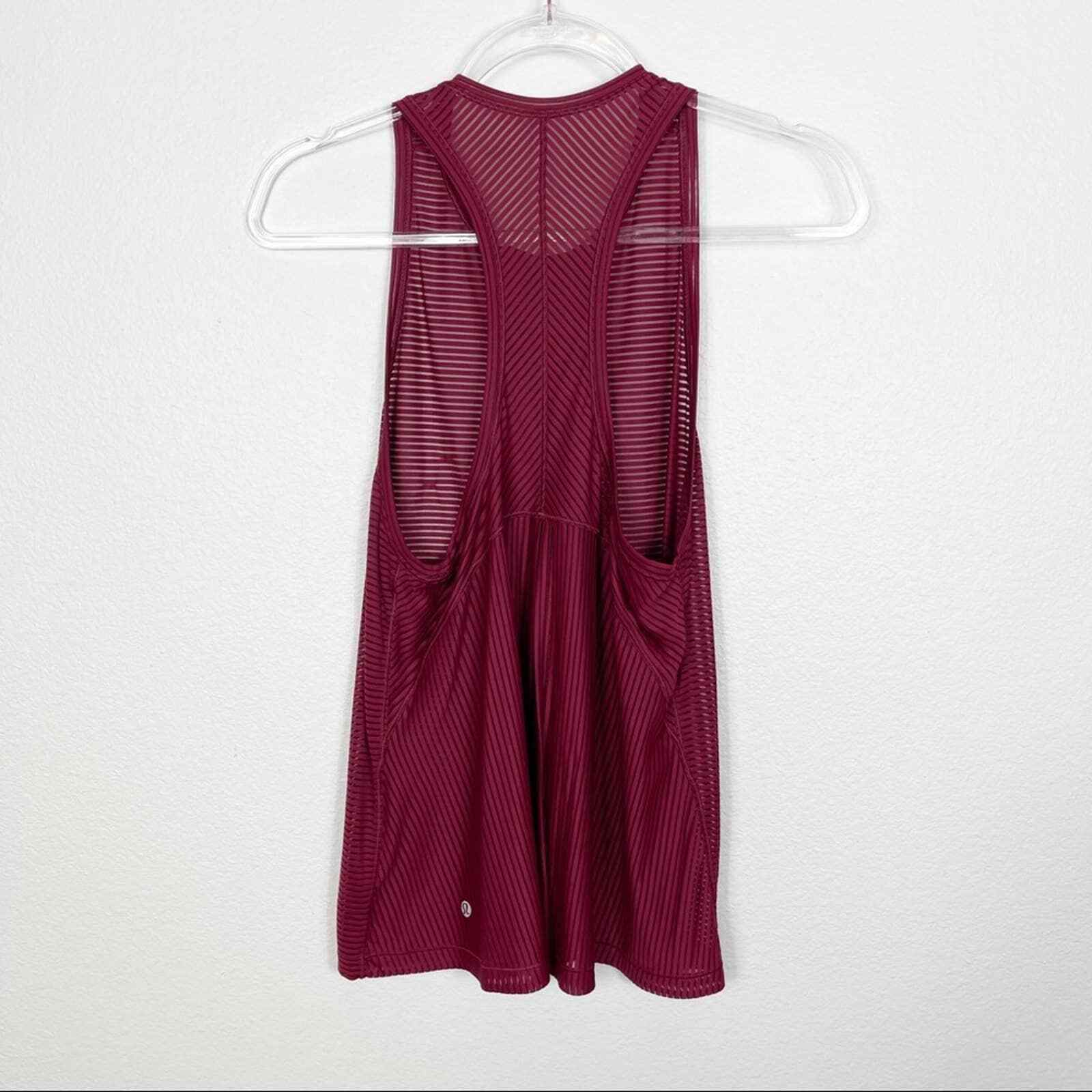 Lululemon Miles Ahead Tank Ruby Wine Red 4